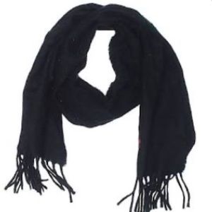 Ralph Lauren black Lined Scarf